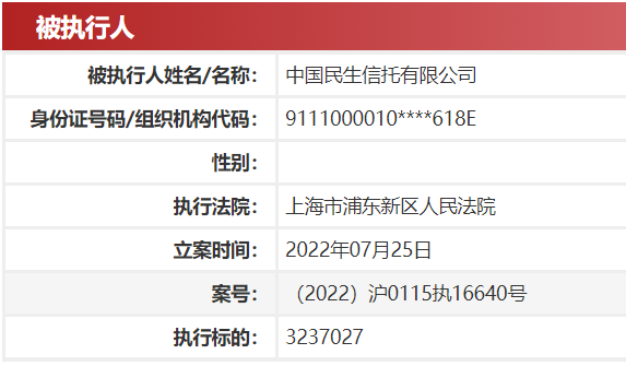 民生信托一日內(nèi)四度被列為被執(zhí)行人，資金池業(yè)務(wù)風(fēng)險暴露引發(fā)行業(yè)警示